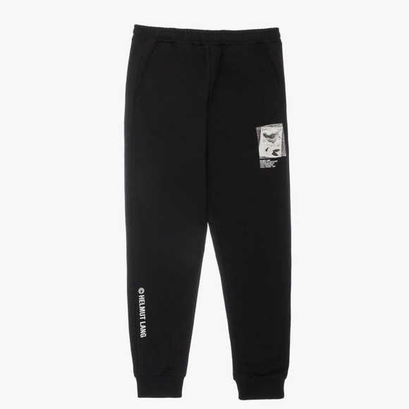 Helmut Lang Paris Postcard Joggers Size S Black - Picture 11 of 13